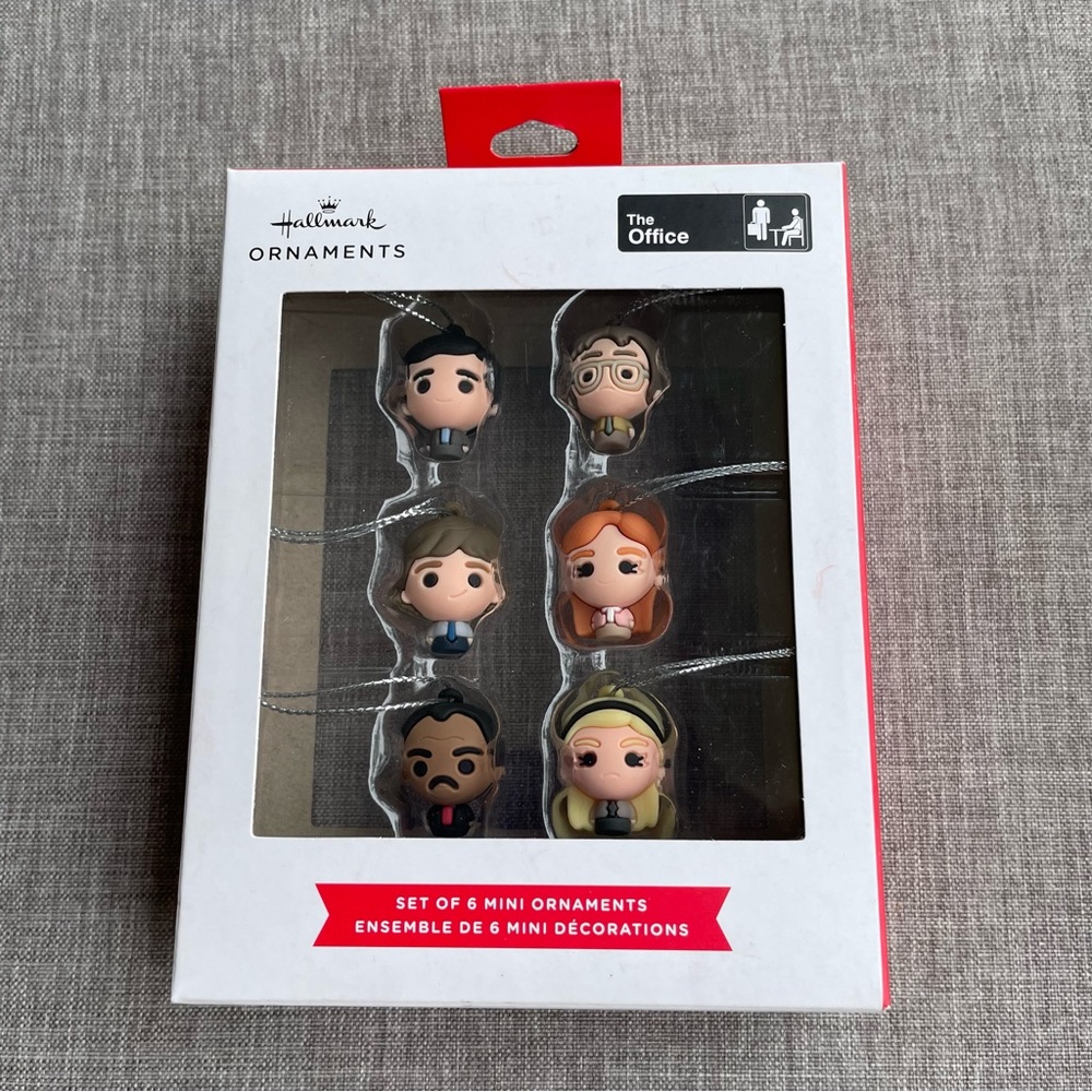 New Set of 6 Mini The Office Hallmark Ornaments